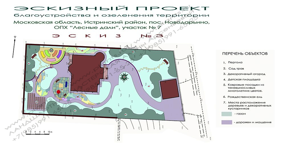 Проект сада на даче - ЭСКИЗ 3